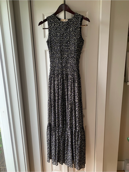 Michael Kors Dresses & Skirts - Michael Kors Floral Print Smocked Georgette Maxi Dress